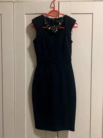Little mistress - navy blue elegant dress