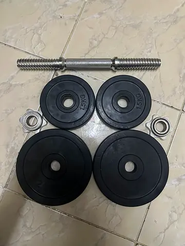 Weight Plates and Bar for Home Gym