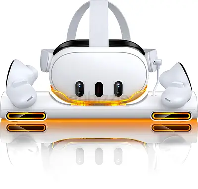 Fast VR Charging Dock for Meta Oculus Quest 3: LED Quest Charger Station for Oculus 3