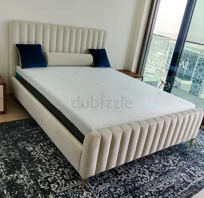 King size fabric bed