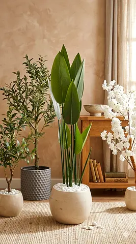 Artificial Indoor Plants with Decorative Pots 140cm price for one plant with pot