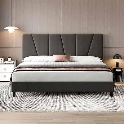 New Stylish customized Bed with Modern Headboard