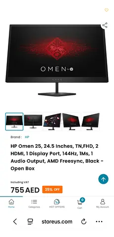 144hz hp omen 24 inch monitor for sale