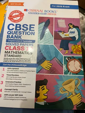 Oswaal Books CBSE Question Bank for Class 10 Mathematics standard