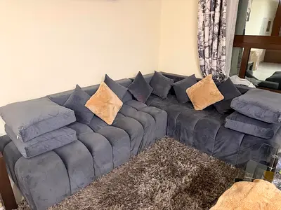 Stylish Grey Sectional Sofa - 8 seater