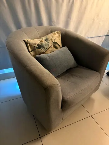 Blue Gray Sofa Chair