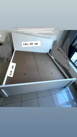 White Bed Frame and Mattress