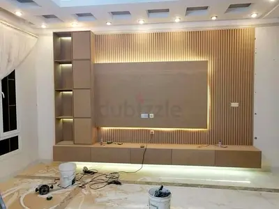 Modern Entertainment Center with Built-in Lighting