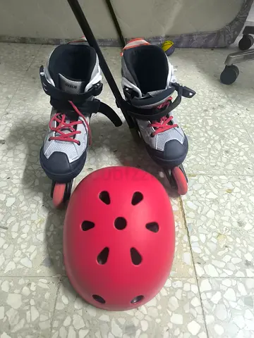 Inline Skates with Protective Helmet