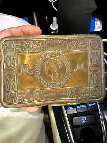 Antique WWI Era C1914 Military Princess Mary Tobacco Christmas Tin