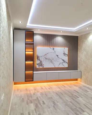 Modern Tv Unit with Stylish Backlighting