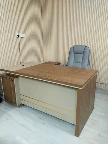 Spacious Office Desk with Chair