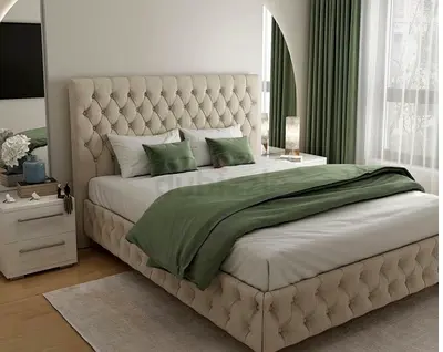 Premium high Quality 160*200 queen linen Bed