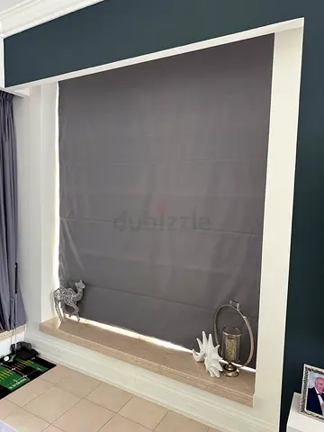 Grey Black Out Roman blinds