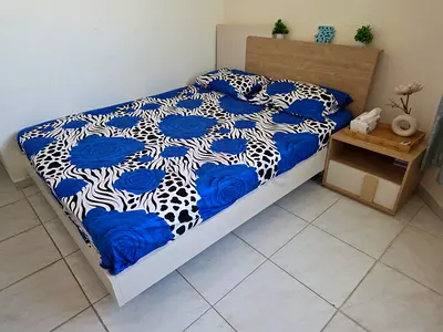 Pan Home Bed, Mattress  Side Table AED 950