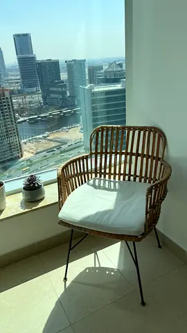 Stylish Handcrafted Rattan Chair with Cushion (2 available)