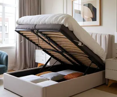New luxury Comfortable 180*200 king size Bed with hydraulic storage