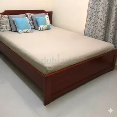 Quality Wooden Bed with Mattress