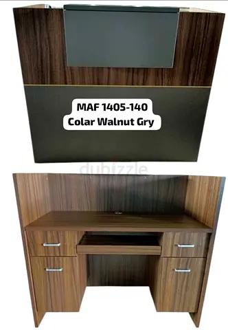 Modern Walnut Grey Study Table