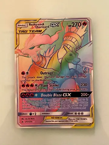 Reshiram  Charizard GX Tag Team Card