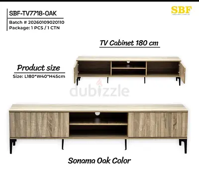Sonama Oak TV Cabinet - 180 cm