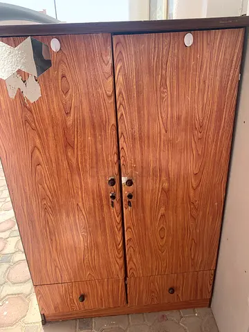 Wooden Wardrobe with Two Compartments