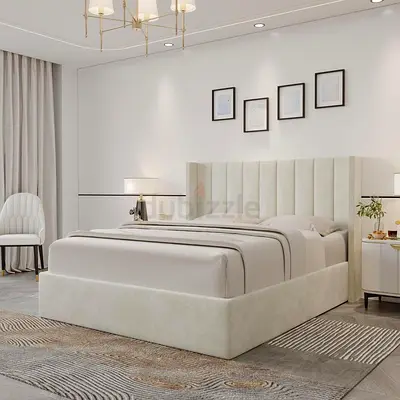 Elegant Beige Bed Frame available for sale