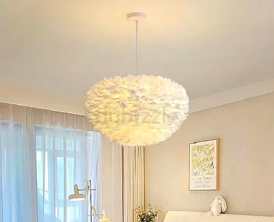 Elegant Feather Pendant Light