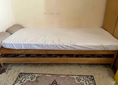Single Stackable Bed Frame with Mattress