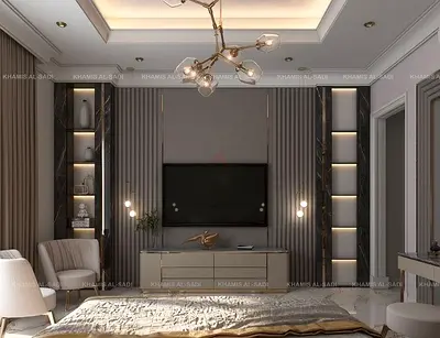 Modern Tv Unit with Stylish Lighting