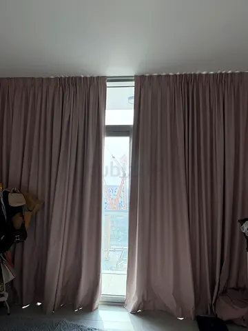 Custom made curtains with blackout and tieback