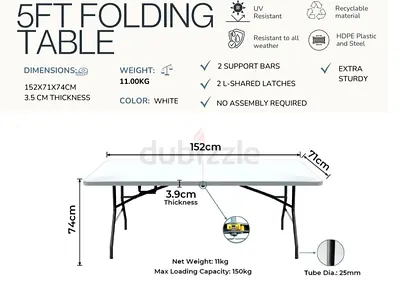 Foldable tables new - heavy duty