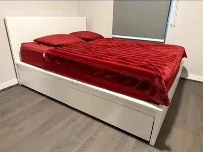 IKEA queen size bed with ikea mattress