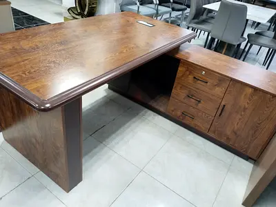 Stylish Wooden Office Desk with Storage
