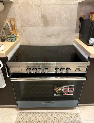 GLEMGAS Italian 5 Hobs full electric ceramic cooker Range size 90cm