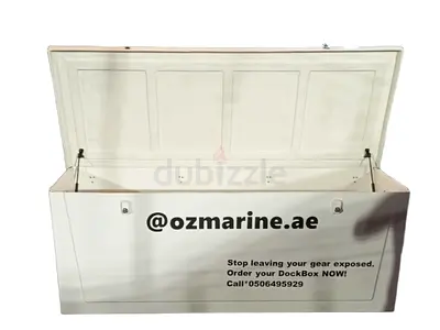 Small Marine Outdoor Storage Dock Box – White, Heavy-Duty, Marine Grade