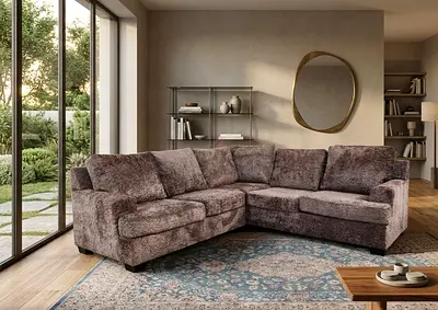 Cozy Comfort Corner Sofa Soft cushions and wide armrests make this corner sofa a perfect blend of c