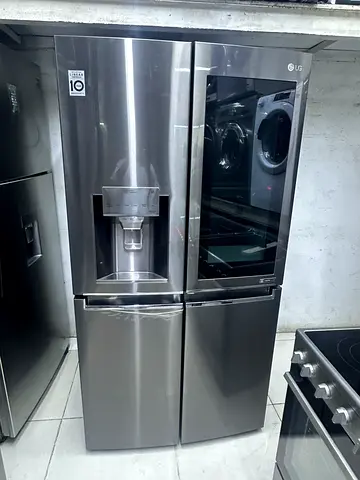 LG refrigerator side by side bottom freezer 4 door same like a new condition