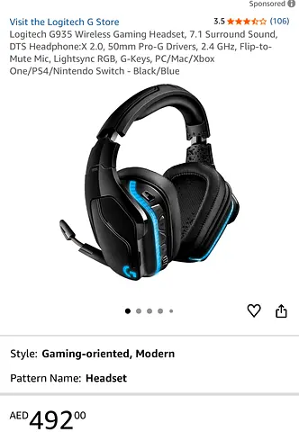 Logitech G35 gaming headset