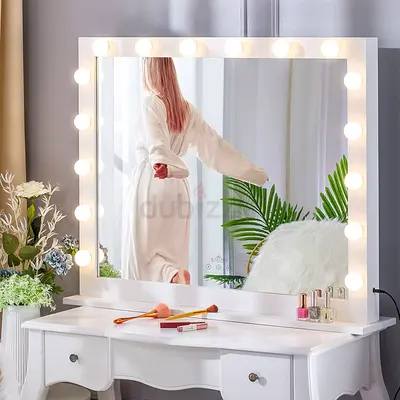 LUXFURNI Vanity Mirror with Makeup Lights, Large Hollywood Light