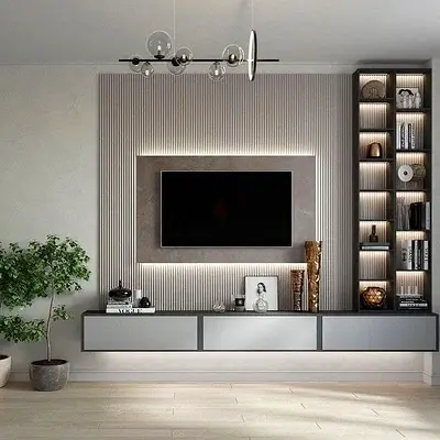 Stylish Tv unit with Integrated Lighting