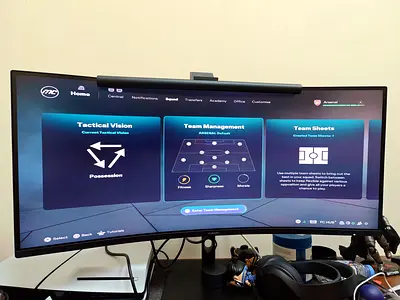 Curved Monitor with Adjustable Stand