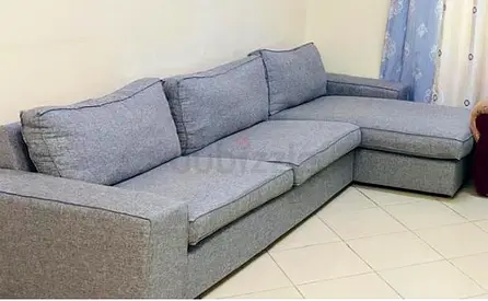 Comfortable L-Shaped Sofa in Grey