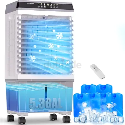 25L Home Air cooler,Outdoors Water-Cooled Moving Air Cooler, Home Air-Conditioning Fan, 3-In-1 Evapo