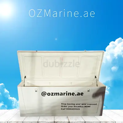 Medium Outdoor Storage Dock Box – White, Heavy-Duty, Marine Grade