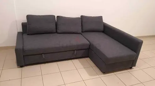 Comfortable Gray Sofa Bed with Storage