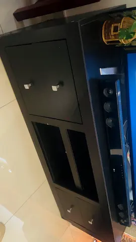 Modern Dark Wood TV Unit / Media Console – Excellent Condition