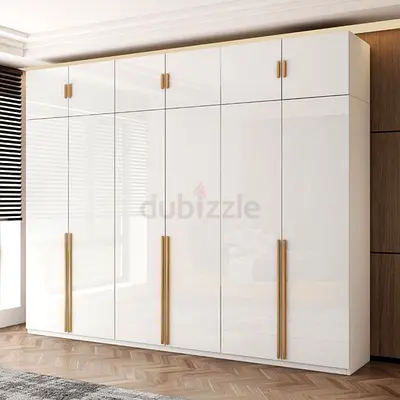 Modern Wardrobe with Golden Handles
