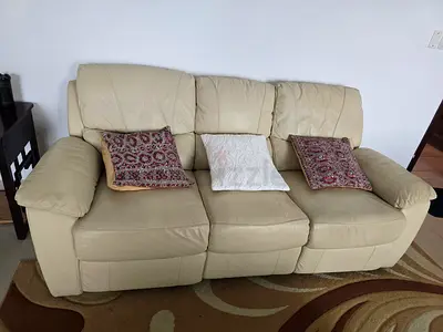 Comfortable Beige Sofa with Cushions