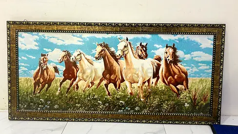 Framed Artwork of Galloping Horses